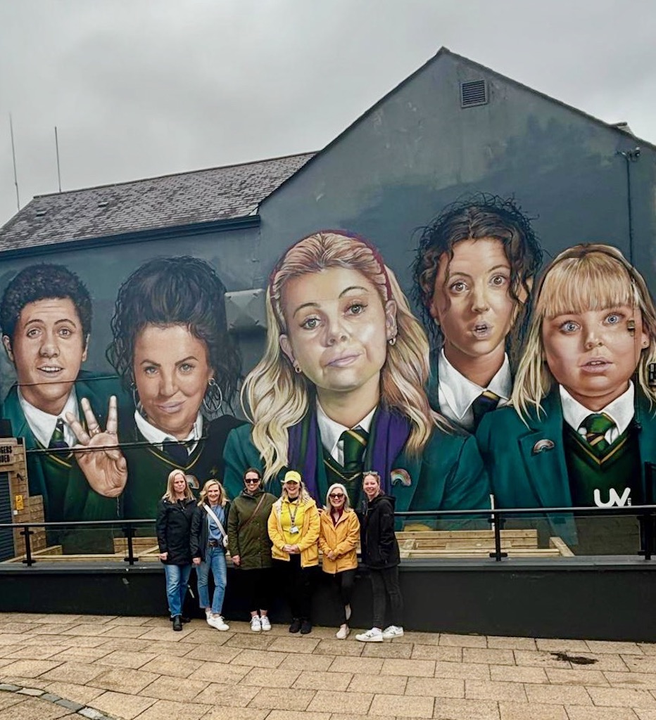 Derry Girls mural in Derry